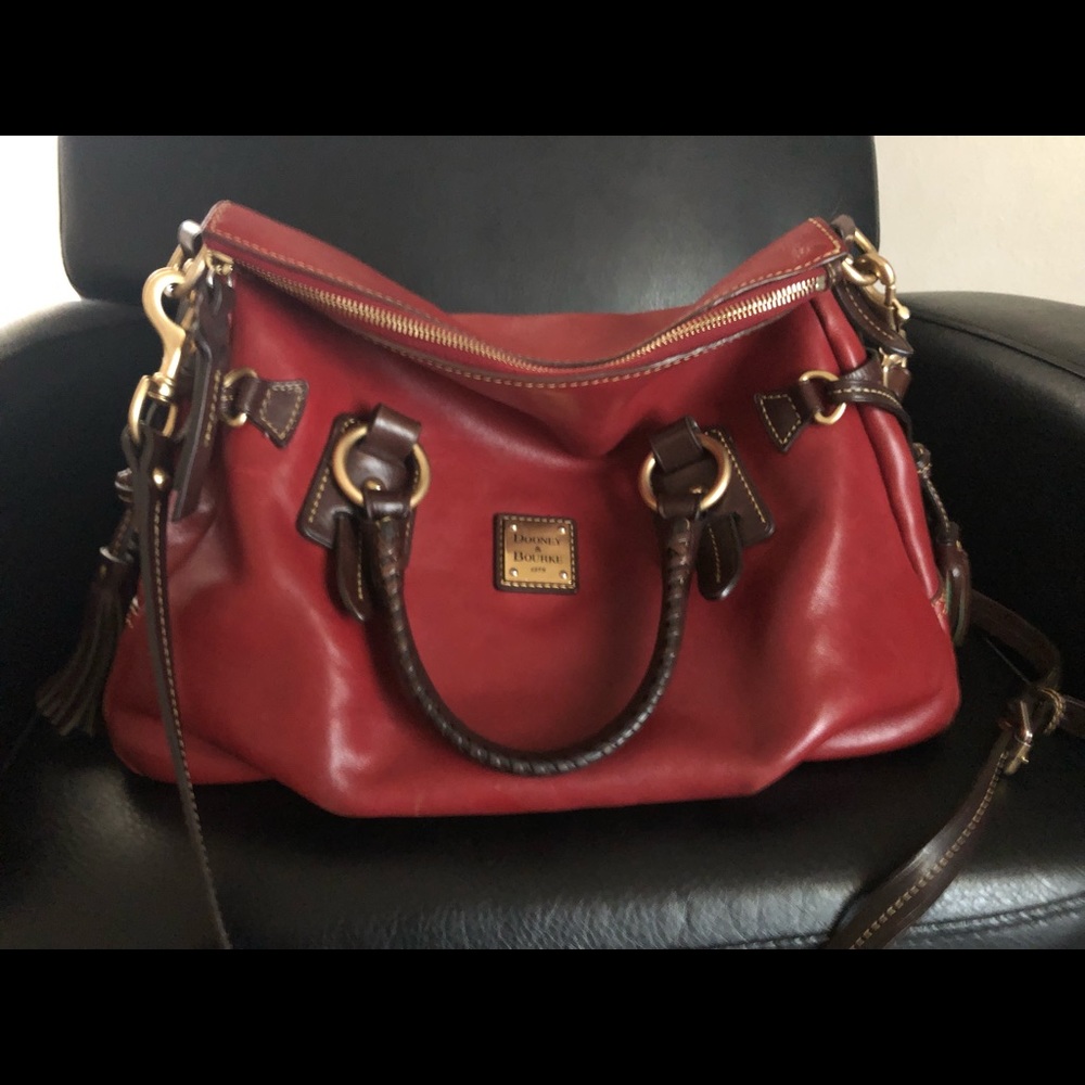 Red Dooney & Bourke Florentine Leather Crossbody